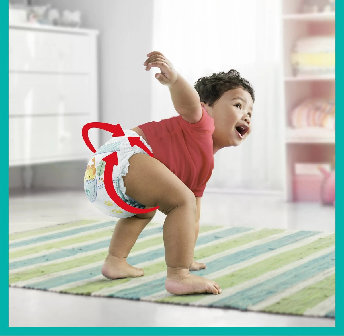 Pampers® Pampers Baby-Dry Luierbroekjes - Maat 8 (19kg+) - 96 Stuks - Multi-Pack 8 Pampers® Pampers Baby-Dry Luierbroekjes - Maat 8 (19kg+) - 96 Stuks - Multi-Pack - Afbeelding 6