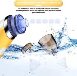 Premium Elektrische Oplaadbare Neus Reiniger Voor Baby En Kinderen - Inclusief Oplader, Handleiding En Batterijen - Hygiënische Neusreiniger - Baby Aspirator - Neuszuiger - Baby Neuspompje - Toetenveger - Baby Neusreiniger - Geel - Neusspoeler -Winkel Voor Babyverzorgingsproducten 1200x1182 6