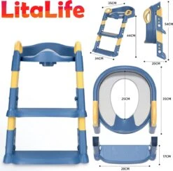 Zindelijkheidstraining Stoel Met Opstapje Ladder, Zindelijkheidstraining Toilet Voor Kinderen Jongens Meisjes Peuters-comfortabel Veilig Potje Stoel Met Anti-slip Pads Ladder - Blauw -Winkel Voor Babyverzorgingsproducten 1200x1187 8