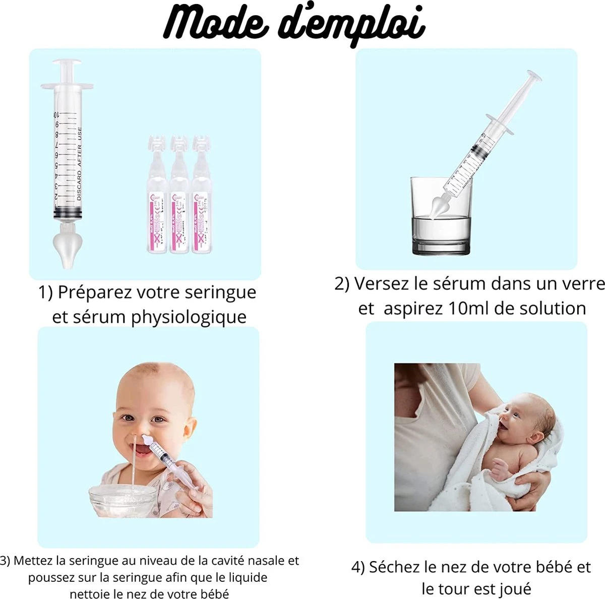 Kit 2 Neusspuit, Babyneusreiniger, Neusreiniger - Neuszuiger - Sucker Snot - Babyneuspomp - Snot Suckers Baby's 8 Kit 2 Neusspuit, Babyneusreiniger, Neusreiniger - Neuszuiger - Sucker Snot - Babyneuspomp - Snot Suckers Baby's - Afbeelding 6