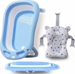 FOXSPORT Babybadje Opvouwbaar - 3 In 1 Opvouwbaar - Multifunctioneel -Inclusief Badkussen - Baby Badje - Babybad - Peuterbadje 83 × 48 × 23,5 Cm - Blauw -Winkel Voor Babyverzorgingsproducten 1200x1189 5
