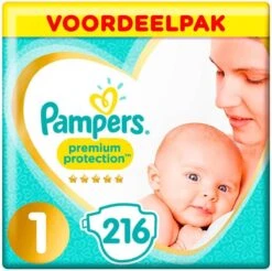 Pampers® Pampers Premium Protection Maat 1 (2-5kg) - 216 Luiers -Winkel Voor Babyverzorgingsproducten 1200x1197 40