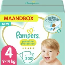 Pampers® Pampers - Premium Protection - Maat 4 - Maandbox- 200 Luiers