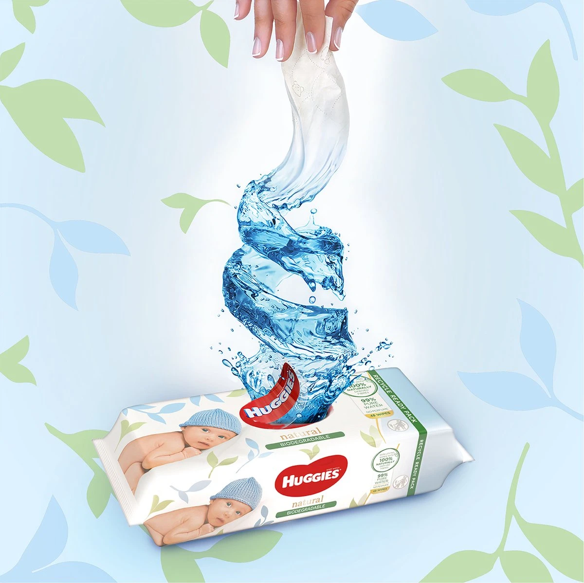 Huggies Billendoekjes - Biologisch Afbreekbaar - 100% Plasticvrij - 18 X 48 Stuks - 864 Doekjes 5 Huggies Billendoekjes - Biologisch Afbreekbaar - 100% Plasticvrij - 18 X 48 Stuks - 864 Doekjes - Afbeelding 3