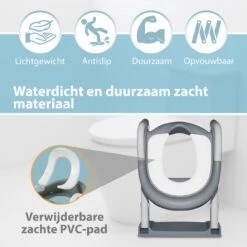 Merkloos Levlo Goods WC Verkleiner – WC Verkleiner Met Trapje – Toilettrainer – Verstelbaar – Incl. Handvaten - Grijs -Winkel Voor Babyverzorgingsproducten 1200x1199 117