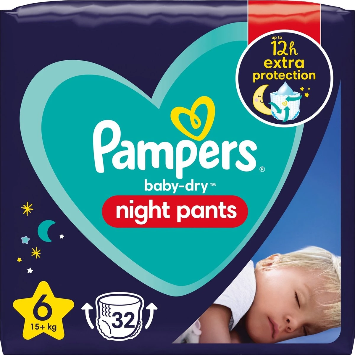 Pampers® Pampers - Night Pants - Maat 6 - Mega Pack - 64 Luierbroekjes 4 Pampers® Pampers - Night Pants - Maat 6 - Mega Pack - 64 Luierbroekjes - Afbeelding 2
