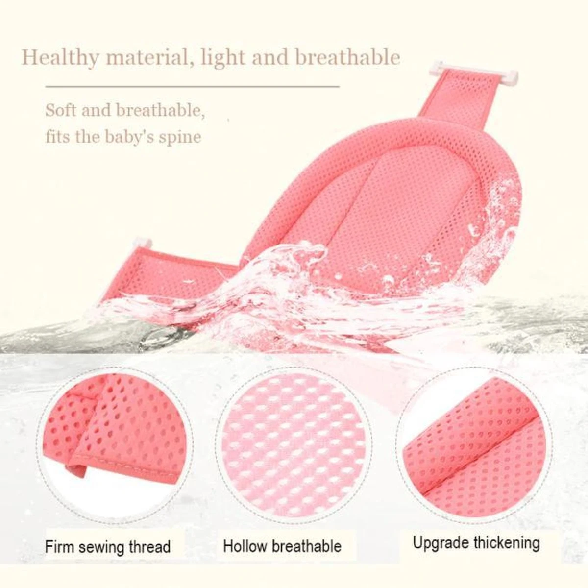 Verstelbare Antislip Baby Bad Kussen (Roze) Model 2023 - Baby Bad Kussen - Antislip Kussen - Geschikt Voor Ieder Baby Badje! 6 Verstelbare Antislip Baby Bad Kussen (Roze) Model 2023 - Baby Bad Kussen - Antislip Kussen - Geschikt Voor Ieder Baby Badje! - Afbeelding 4