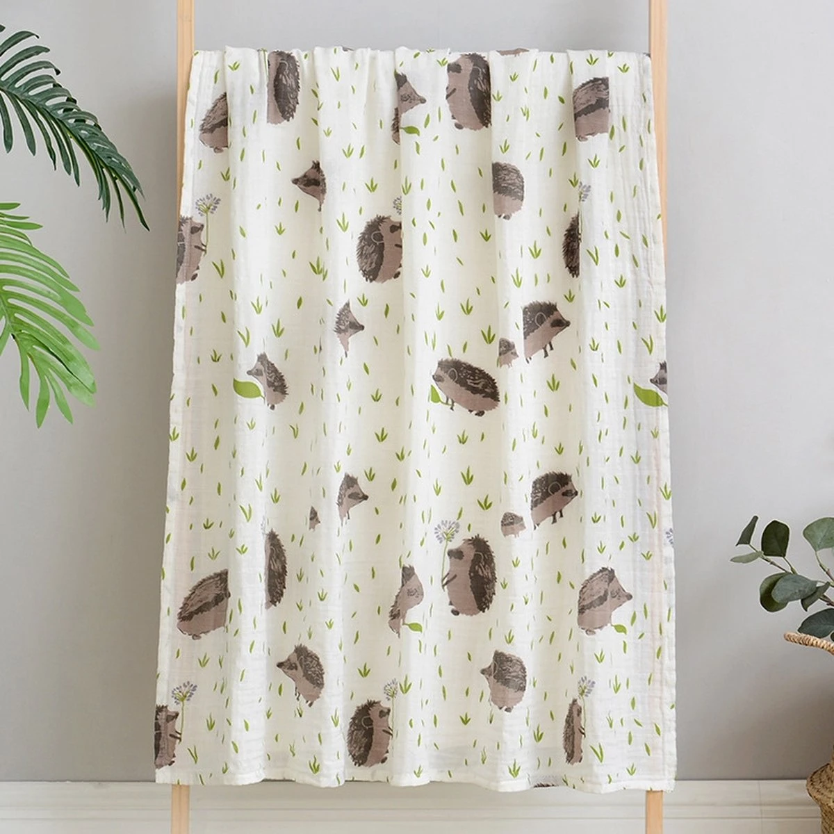 Set Van 2 | Hydrofiele Doeken XL - 120x120 Cm - Inbakerdoek - Egels - Swaddle Doek Groot - Hydrofiele Luier 7 Set Van 2 | Hydrofiele Doeken XL - 120x120 Cm - Inbakerdoek - Egels - Swaddle Doek Groot - Hydrofiele Luier - Afbeelding 5