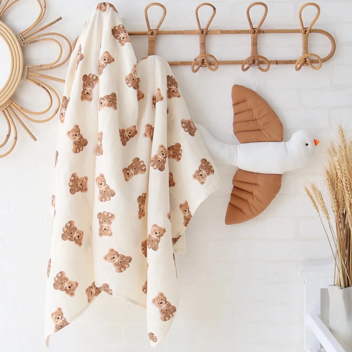 Hydrofiele Doek - Hydrofiele Doek XL - Teddybeer - 120x120cm - Hydrofiel - Swaddle - Multidoek - Superzacht - Hydrofiele Luier -XL - Bamboe - Hydrofiele Doek Teddybeer - Omslagdoek - Emmailloter - Kraamcadeau 4 Hydrofiele Doek - Hydrofiele Doek XL - Teddybeer - 120x120cm - Hydrofiel - Swaddle - Multidoek - Superzacht - Hydrofiele Luier -XL - Bamboe - Hydrofiele Doek Teddybeer - Omslagdoek - Emmailloter - Kraamcadeau - Afbeelding 2