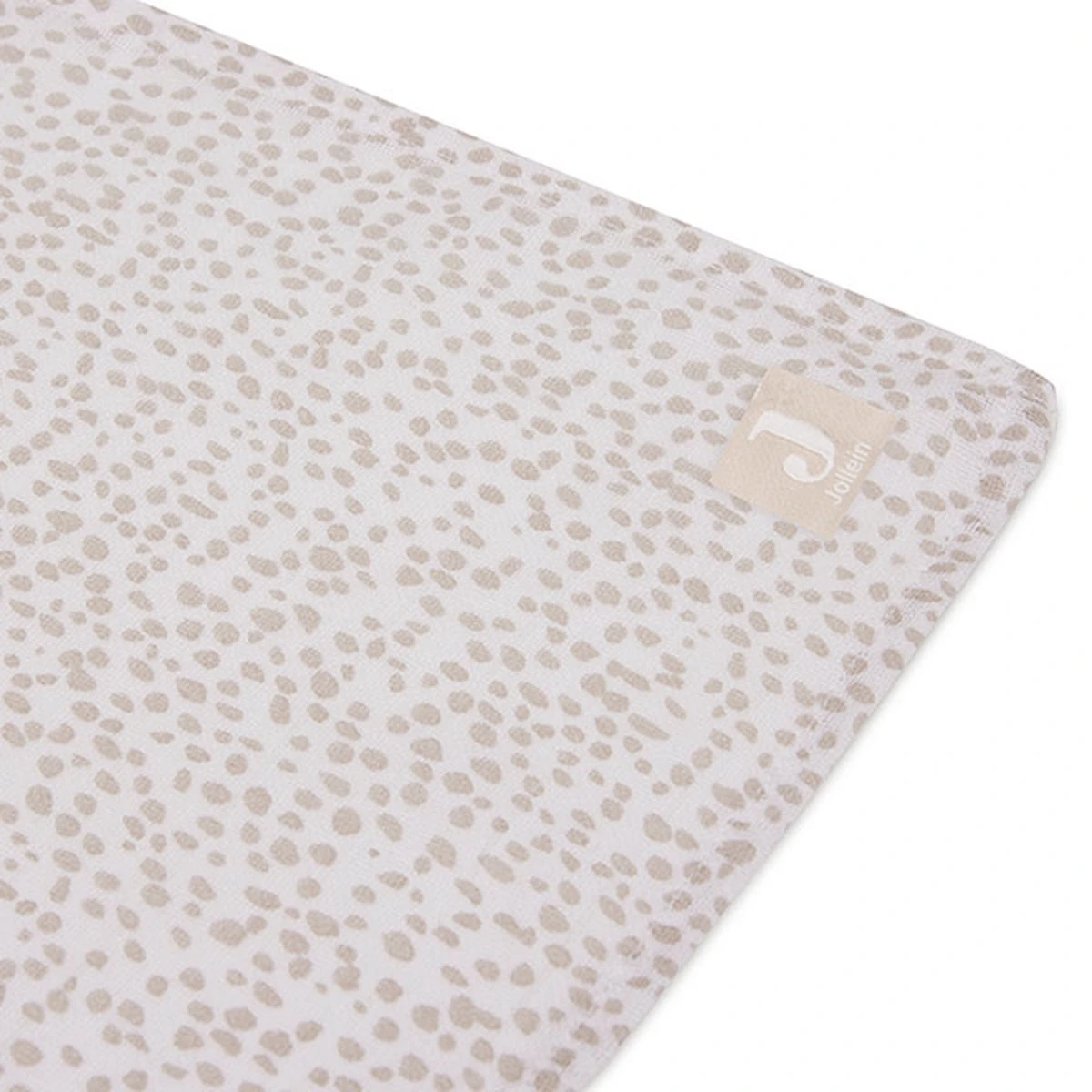 Jollein Hydrofiele Doek Large 115x115cm Dotted - Nougat - GOTS 3 Jollein Hydrofiele Doek Large 115x115cm Dotted - Nougat - GOTS