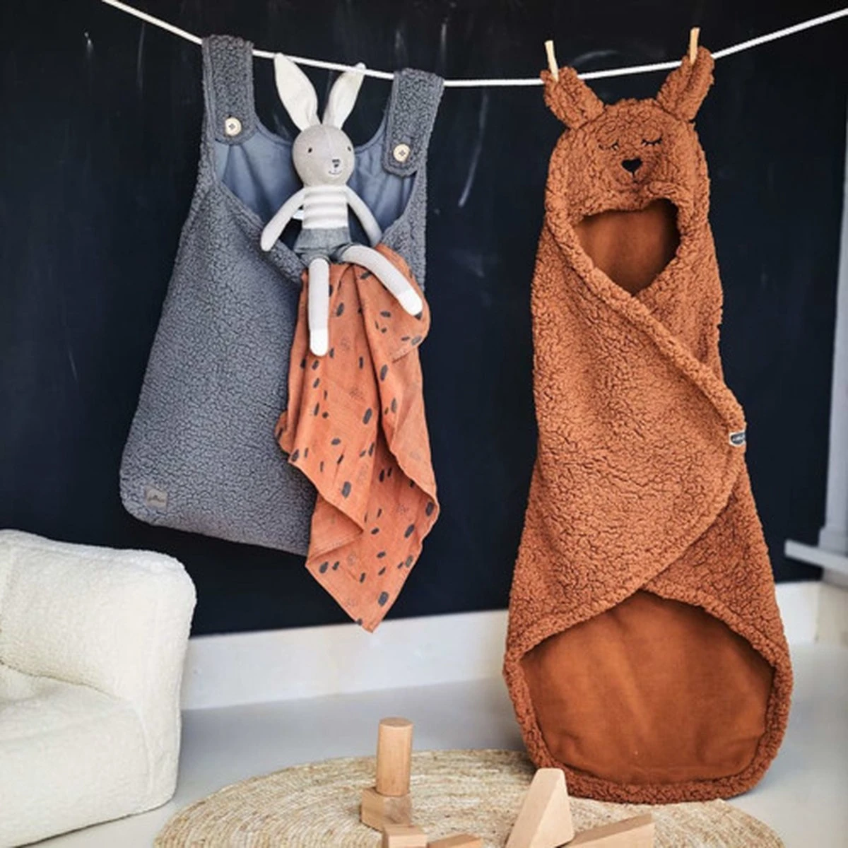 Jollein Hydrofiel Multidoek Spot 115x115cm - Caramel - 2 Stuks 7 Jollein Hydrofiel Multidoek Spot 115x115cm - Caramel - 2 Stuks - Afbeelding 5