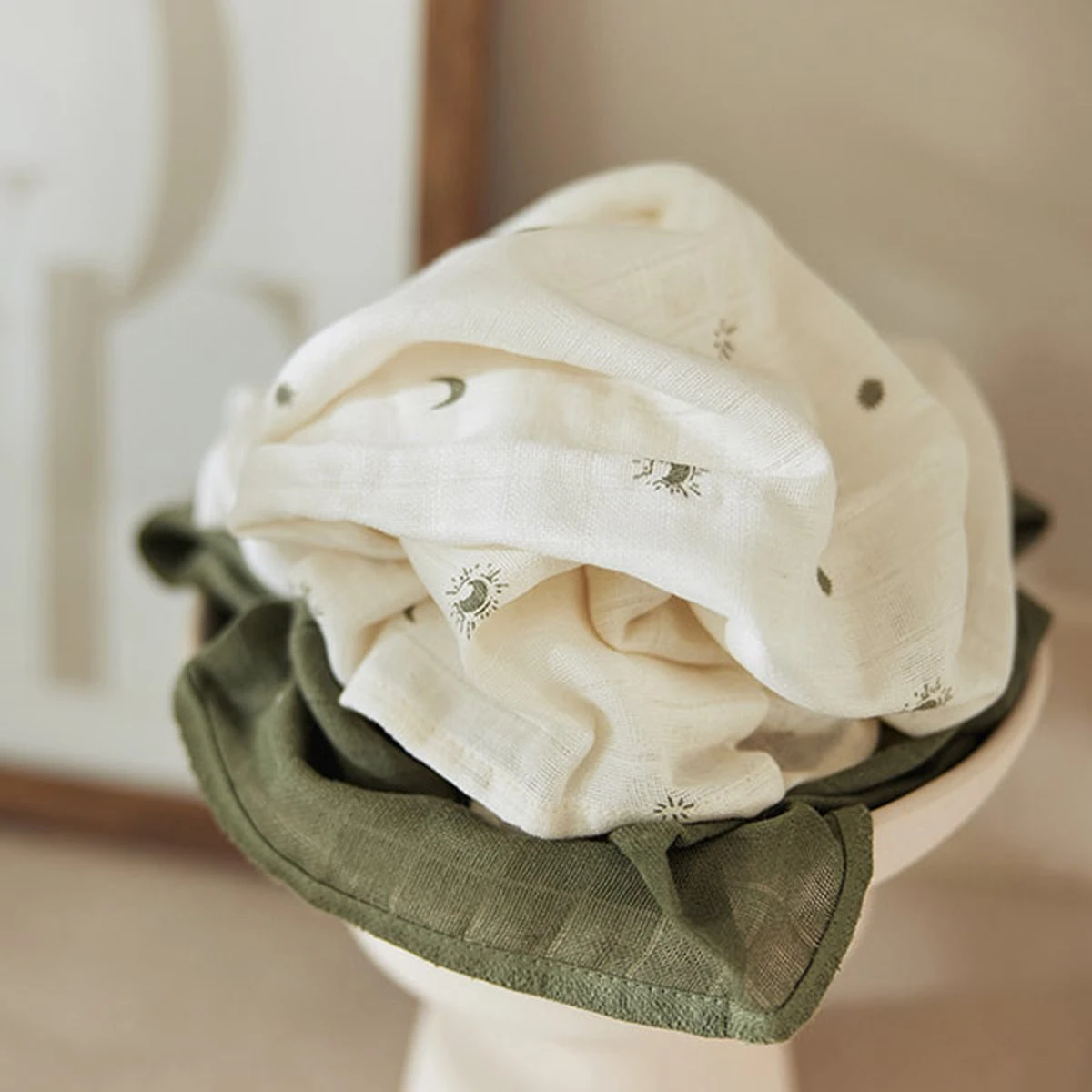 Jollein Hydrofiele Doek Small 70x70cm Stargaze - Leaf Green - 3 Stuks 13 Jollein Hydrofiele Doek Small 70x70cm Stargaze - Leaf Green - 3 Stuks - Afbeelding 11