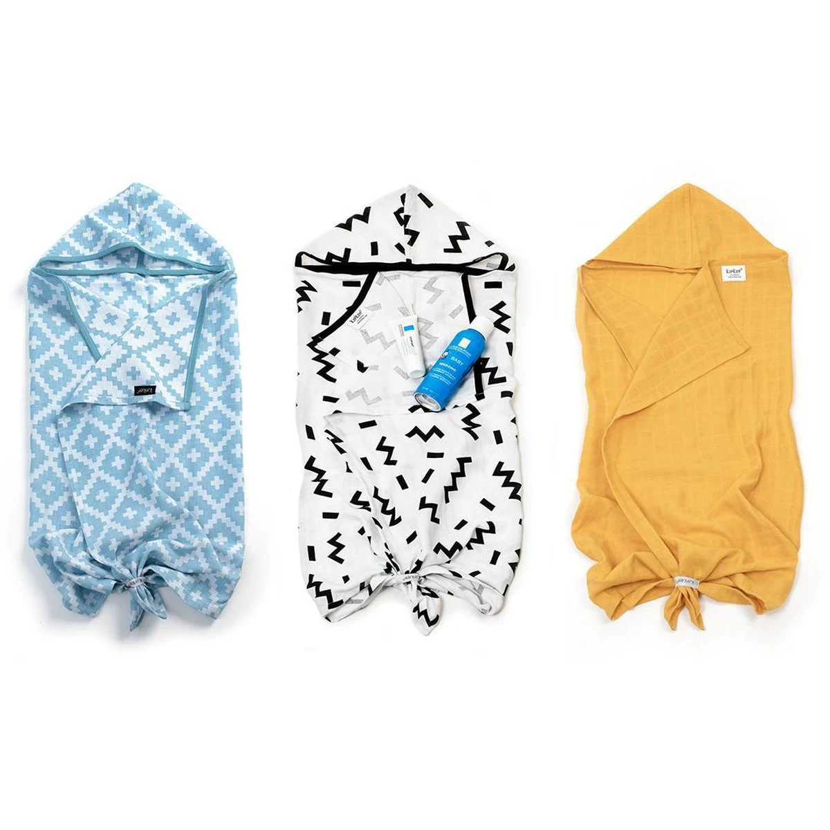 KipKep Blenker Hydrofiele Badcape - Maat 100x70cm - Little Bees Geel 8 KipKep Blenker Hydrofiele Badcape - Maat 100x70cm - Little Bees Geel - Afbeelding 6