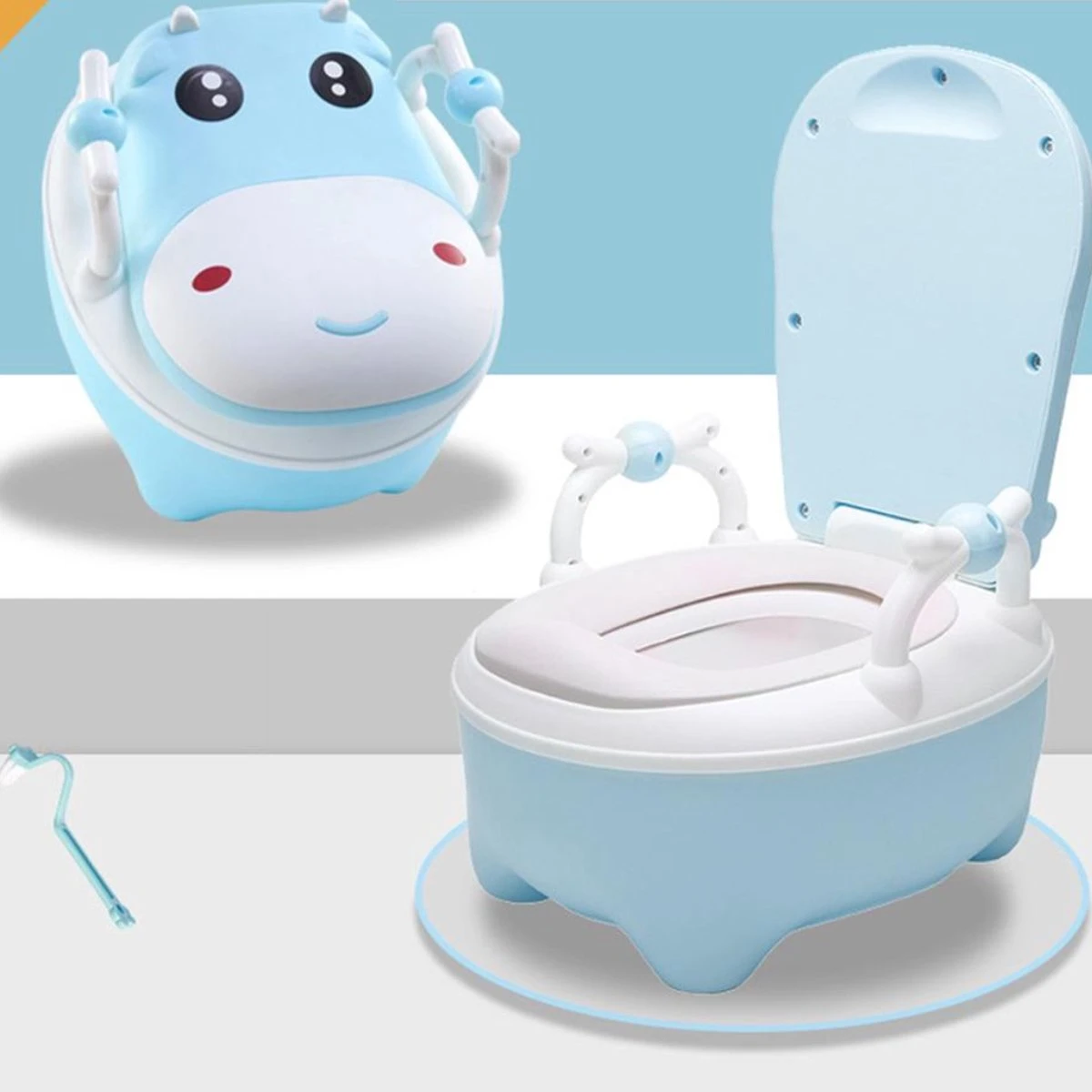 Merkloos Plaspotje Koe | Plaspotje Kind | Potje Peuter | Potje Met Deksel | WC Potje Peuter | WC Verkleiner | Opstapje | Blauw 3 Merkloos Plaspotje Koe | Plaspotje Kind | Potje Peuter | Potje Met Deksel | WC Potje Peuter | WC Verkleiner | Opstapje | Blauw