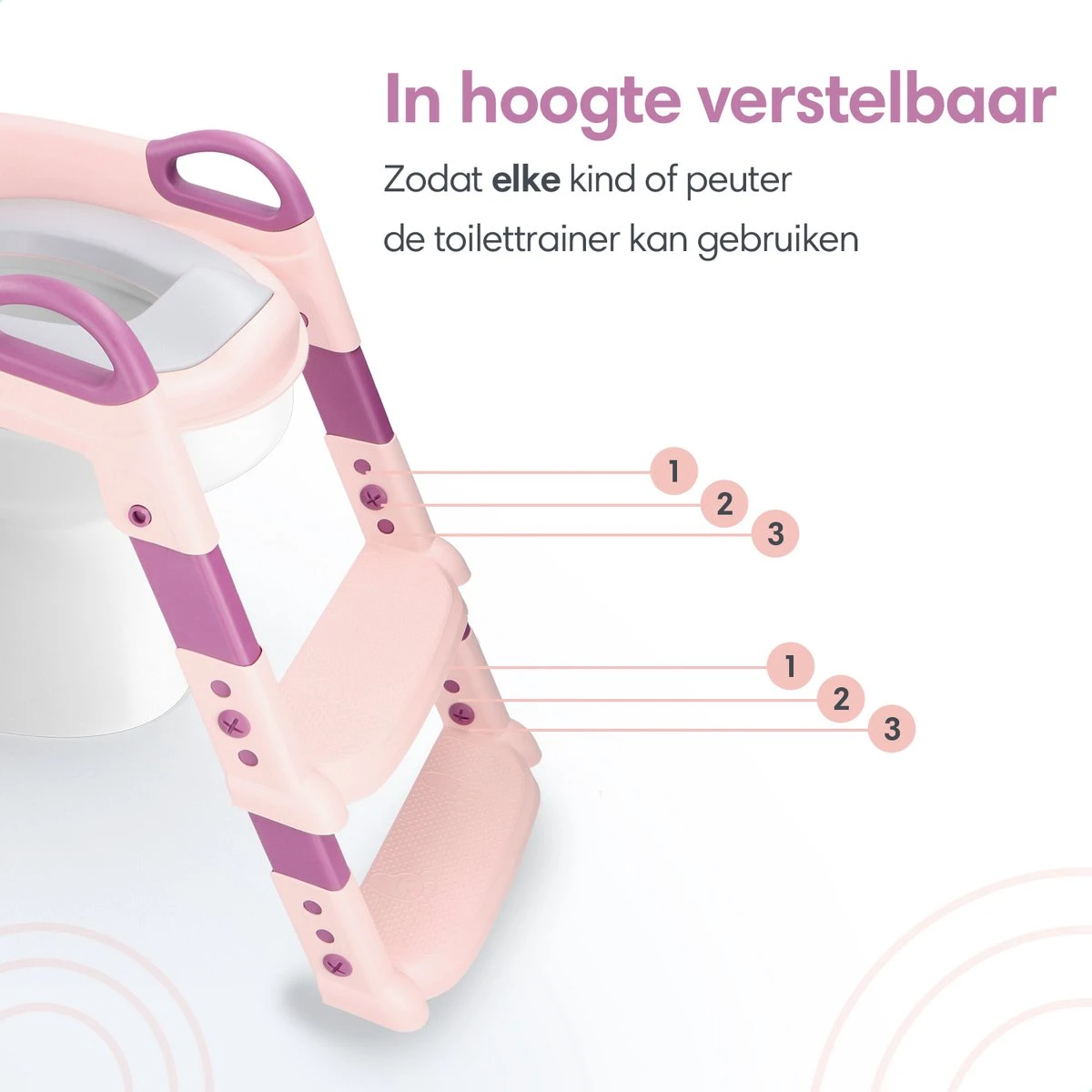 Macx & Macx Toilettrainer Met Trapje - Brilverkleiner Met Handvaten En Opstapje - Opvouwbaar Toilet Bril Zitje - WC Zindelijkheids Training Voor Jongens/Meisjes - Urinoirs Voor Kind/Peuter Van 2 Tot 7 Jaar - Roze 9 Macx & Macx Toilettrainer Met Trapje - Brilverkleiner Met Handvaten En Opstapje - Opvouwbaar Toilet Bril Zitje - WC Zindelijkheids Training Voor Jongens/Meisjes - Urinoirs Voor Kind/Peuter Van 2 Tot 7 Jaar - Roze - Afbeelding 7