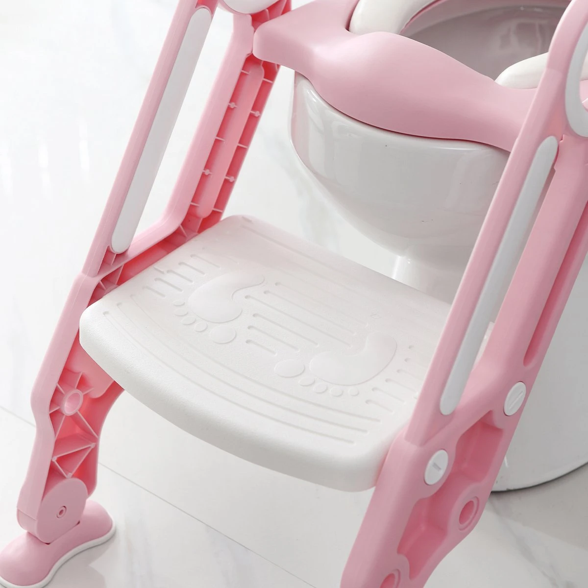 LifeGoods WC Verkleiner Met Trapje - Trainer Met Opstapje - 2 Tot 7 Jaar - Roze/Wit 8 LifeGoods WC Verkleiner Met Trapje - Trainer Met Opstapje - 2 Tot 7 Jaar - Roze/Wit - Afbeelding 6