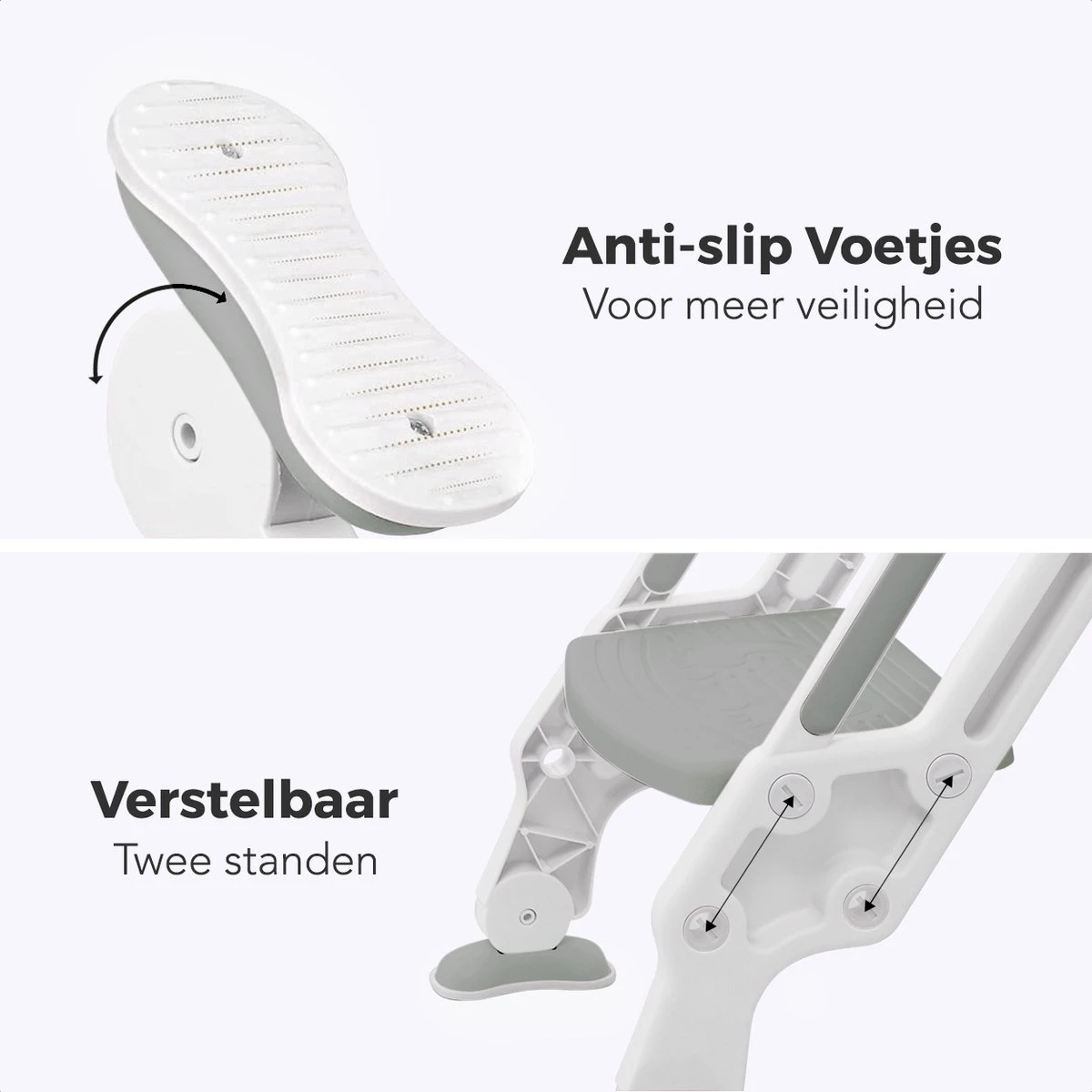 LifeGoods WC Verkleiner Met Trapje - Trainer Met Opstapje - 2 Tot 7 Jaar - Grijs/Wit 7 LifeGoods WC Verkleiner Met Trapje - Trainer Met Opstapje - 2 Tot 7 Jaar - Grijs/Wit - Afbeelding 5