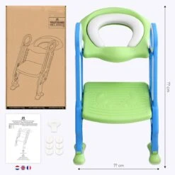 LifeGoods WC Verkleiner Met Trapje - Trainer Met Opstapje - 2 Tot 7 Jaar - Groen/Blauw -Winkel Voor Babyverzorgingsproducten 1200x1200 1788