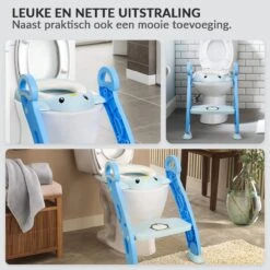Buxibo Kinder WC Met Opstapje - WC Bril Kind - Kinderzitting WC - Toilet Verkleiner - Toilettrainer - Blauw -Winkel Voor Babyverzorgingsproducten 1200x1200 1815