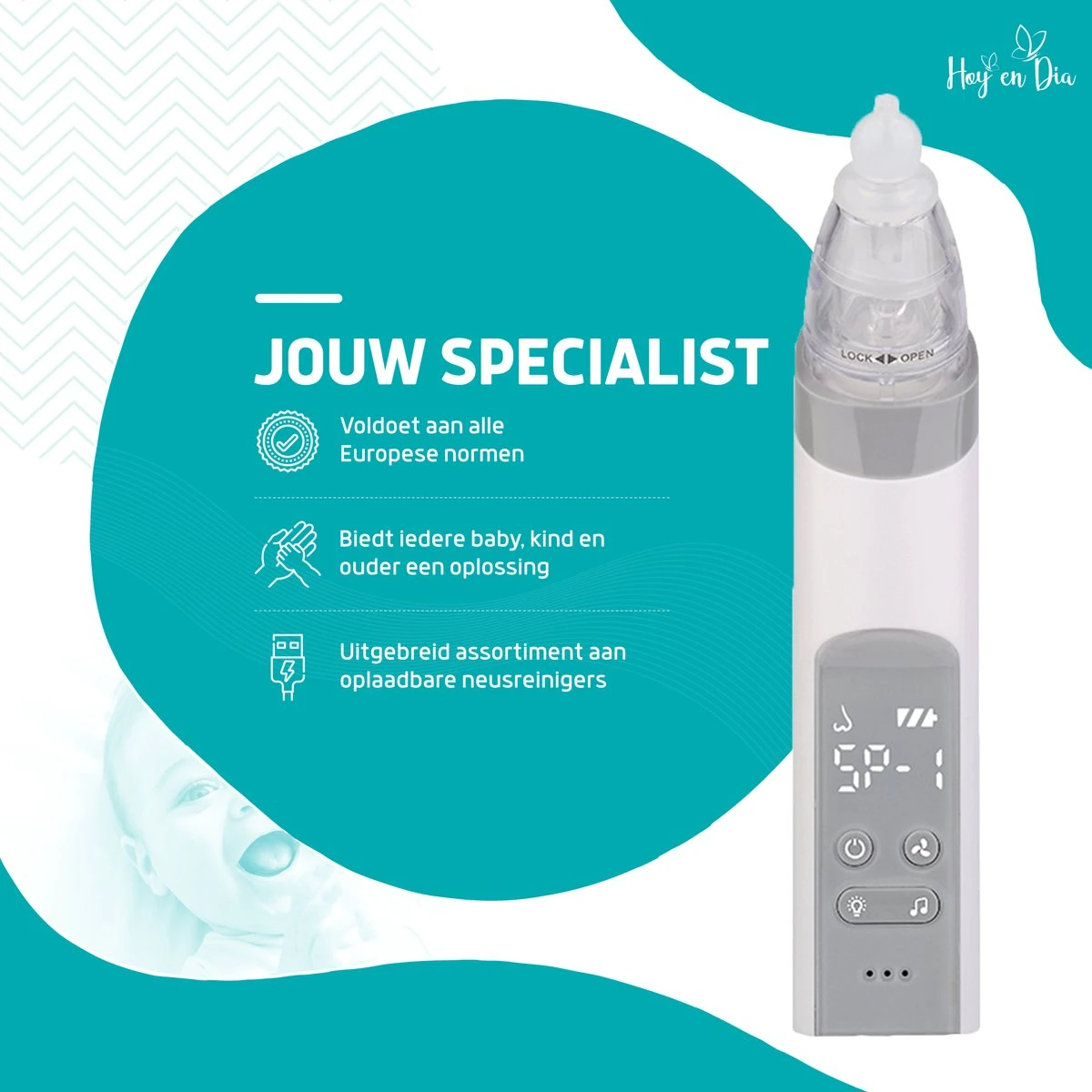 Hoy En Dia Neusreiniger Baby Snoetenpoetsers – Elektrische Neuszuiger En Blackhead Remover- Neuspeer Met USB - Muziek 12 Hoy En Dia Neusreiniger Baby Snoetenpoetsers – Elektrische Neuszuiger En Blackhead Remover- Neuspeer Met USB - Muziek - Afbeelding 10