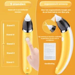 Premium Elektrische Oplaadbare Neus Reiniger Voor Baby En Kinderen - Inclusief Oplader, Handleiding En Batterijen - Hygiënische Neusreiniger - Baby Aspirator - Neuszuiger - Baby Neuspompje - Toetenveger - Baby Neusreiniger - Geel - Neusspoeler -Winkel Voor Babyverzorgingsproducten 1200x1200 2025