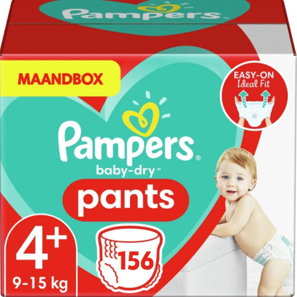Pampers® Pampers Baby Dry Pants Maat 4+ - 156 Luierbroekjes Maandbox 3 Pampers® Pampers Baby Dry Pants Maat 4+ - 156 Luierbroekjes Maandbox