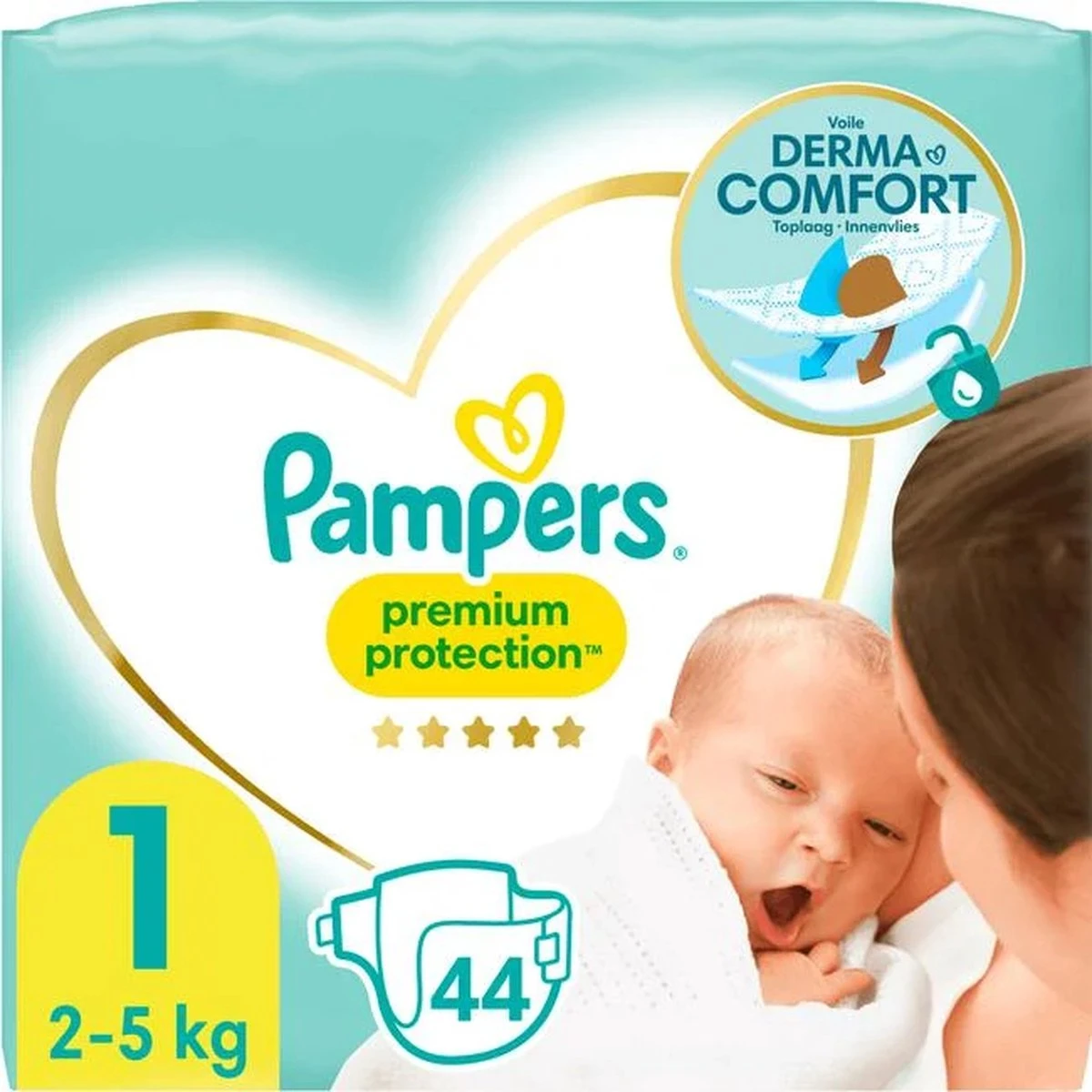 Pampers® Pampers Premium Protection - Maat 1 (New Born) 2-5 Kg - 88 Stuks - Luiers 14 Pampers® Pampers Premium Protection - Maat 1 (New Born) 2-5 Kg - 88 Stuks - Luiers - Afbeelding 12