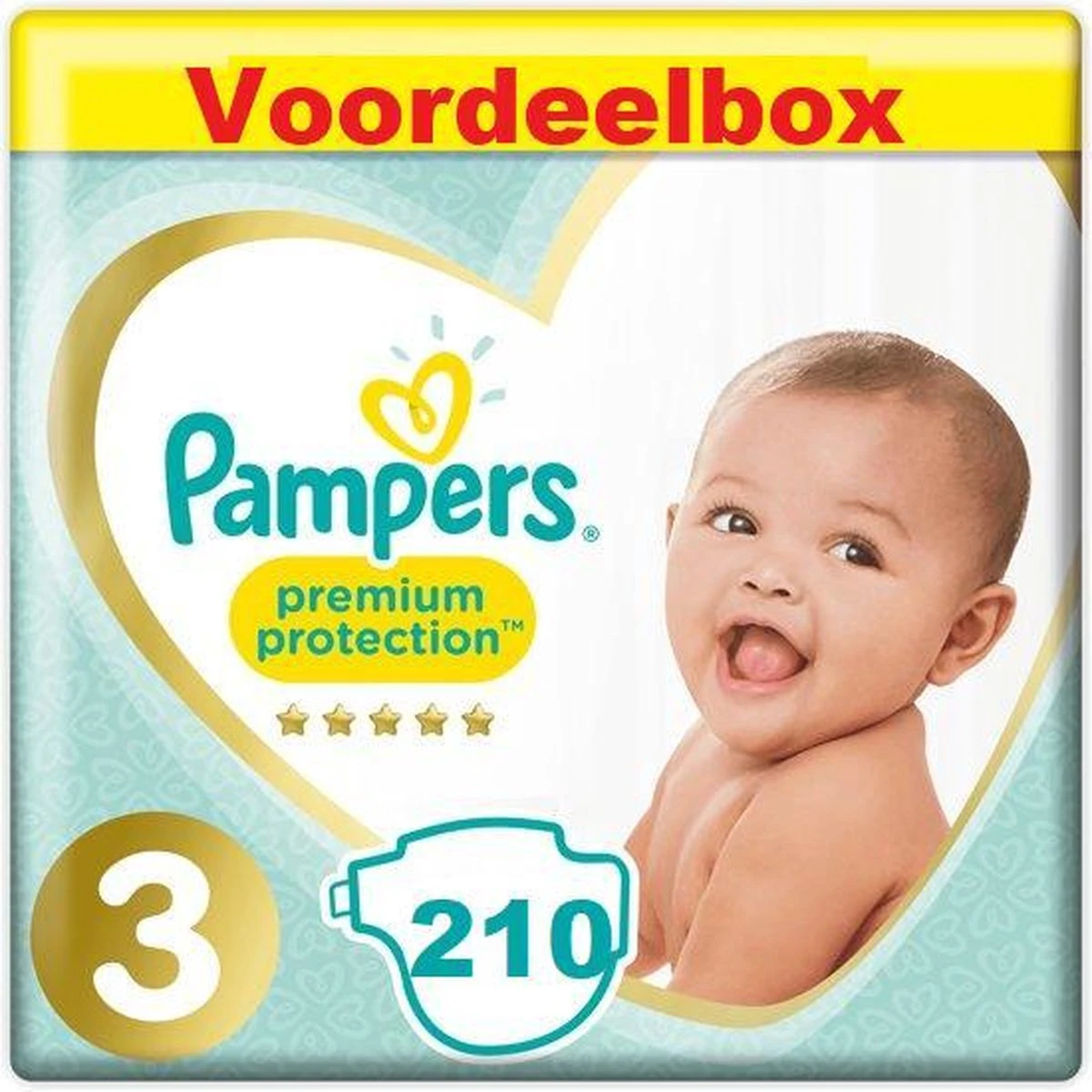 Pampers® Pampers Premium Protection - Maat 3 - 210 Luiers - 6kg-10kg 3 Pampers® Pampers Premium Protection - Maat 3 - 210 Luiers - 6kg-10kg