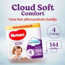 Huggies Luierbroekjes - Maat 4 (9 Tot 14 Kg) - Ultra Comfort - Unisex - 144 Stuks - Maandbox -Winkel Voor Babyverzorgingsproducten 1200x1200 651