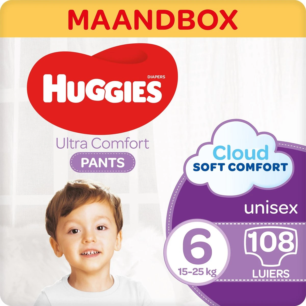 Huggies Luierbroekjes - Maat 6 (15 Tot 25 Kg) - Ultra Comfort - Unisex - 108 Stuks - Maandbox 3 Huggies Luierbroekjes - Maat 6 (15 Tot 25 Kg) - Ultra Comfort - Unisex - 108 Stuks - Maandbox