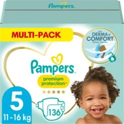 Pampers® Pampers Premium Protection Luiers - Maat 5 (11-16 Kg) - 136 Stuks - Multi-Pack 28 Pampers® Pampers Premium Protection Luiers - Maat 5 (11-16 Kg) - 136 Stuks - Multi-Pack -Winkel Voor Babyverzorgingsproducten 1200x1200 730