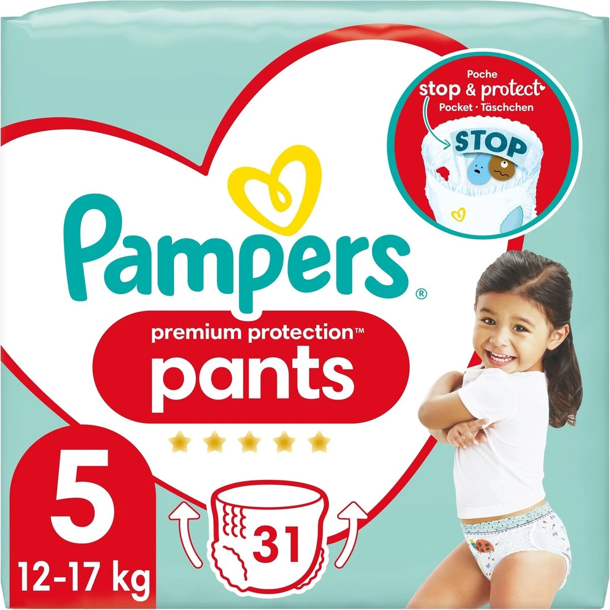Pampers® Pampers - Premium Protection Pants - Maat 5 - Small Pack - 31 Luierbroekjes 3 Pampers® Pampers - Premium Protection Pants - Maat 5 - Small Pack - 31 Luierbroekjes