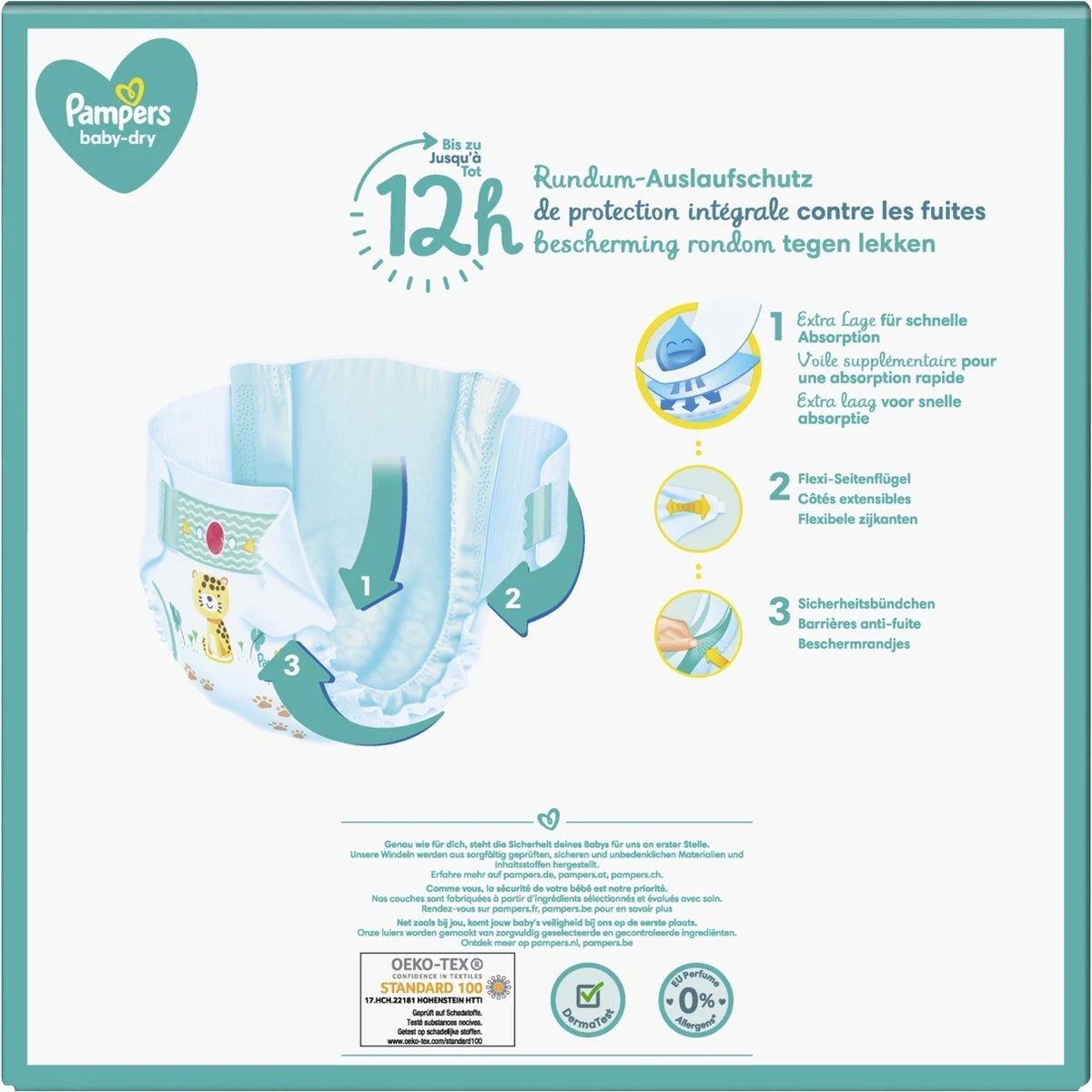 Pampers® Pampers - Baby Dry - Maat 4 - Mega Pack - 90 Luiers 9 Pampers® Pampers - Baby Dry - Maat 4 - Mega Pack - 90 Luiers - Afbeelding 7