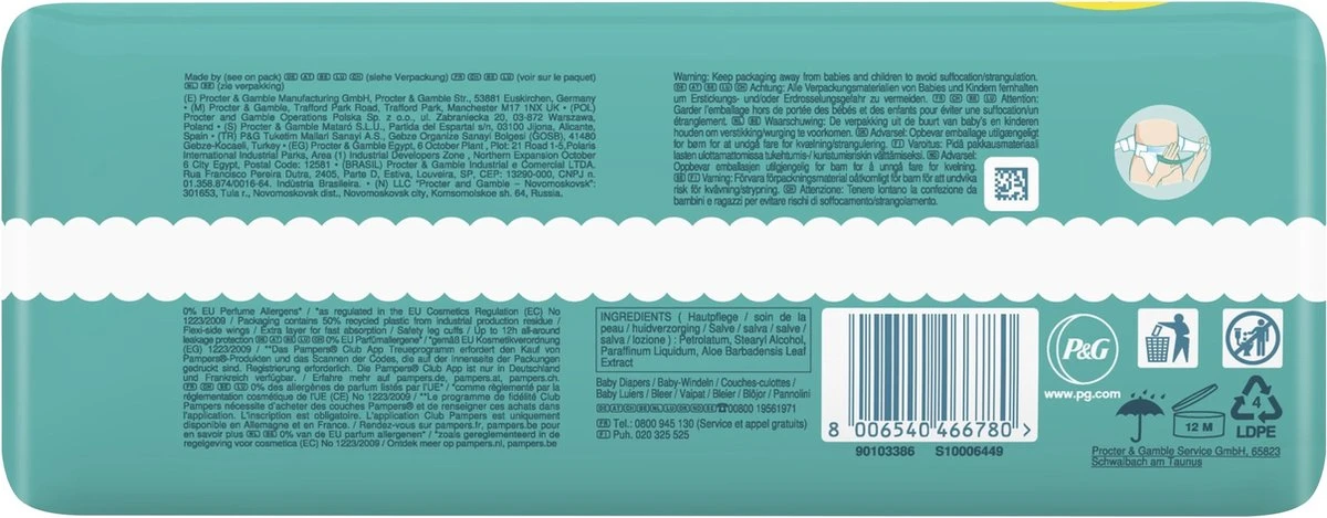 Pampers® Pampers - Baby Dry - Maat 8 - Mega Pack - 58 Luiers 4 Pampers® Pampers - Baby Dry - Maat 8 - Mega Pack - 58 Luiers - Afbeelding 2