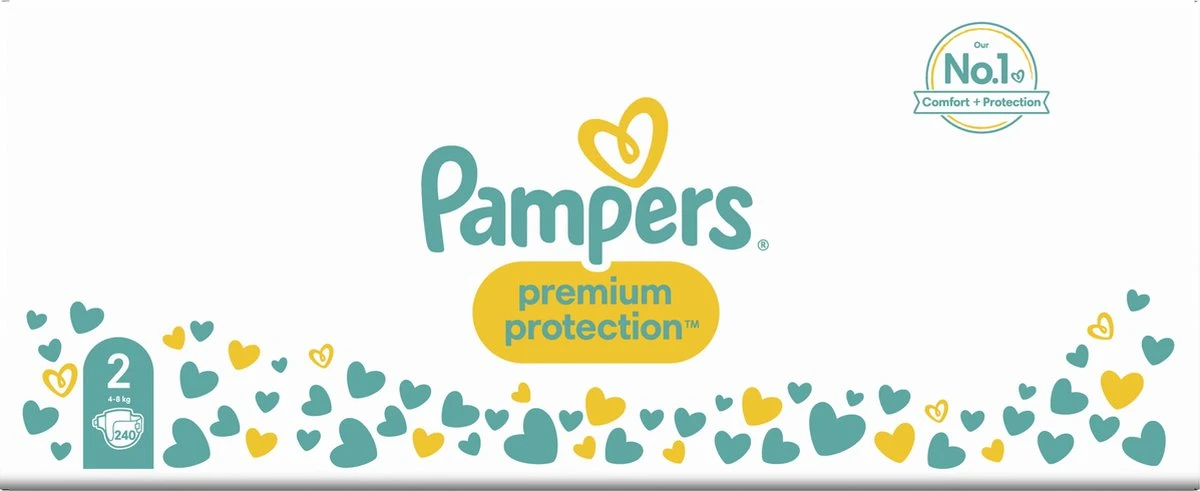 Pampers® Pampers Premium Protection Luiers - Maat 2 (4-8kg) - 240 Stuks - Multi-Pack 14 Pampers® Pampers Premium Protection Luiers - Maat 2 (4-8kg) - 240 Stuks - Multi-Pack - Afbeelding 12