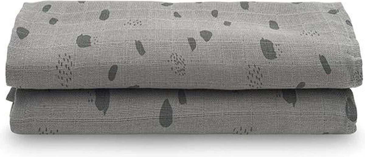 Jollein Hydrofiel Multidoek Spot 115x115cm - Storm Grey - 2 Stuks 17 Jollein Hydrofiel Multidoek Spot 115x115cm - Storm Grey - 2 Stuks - Afbeelding 15