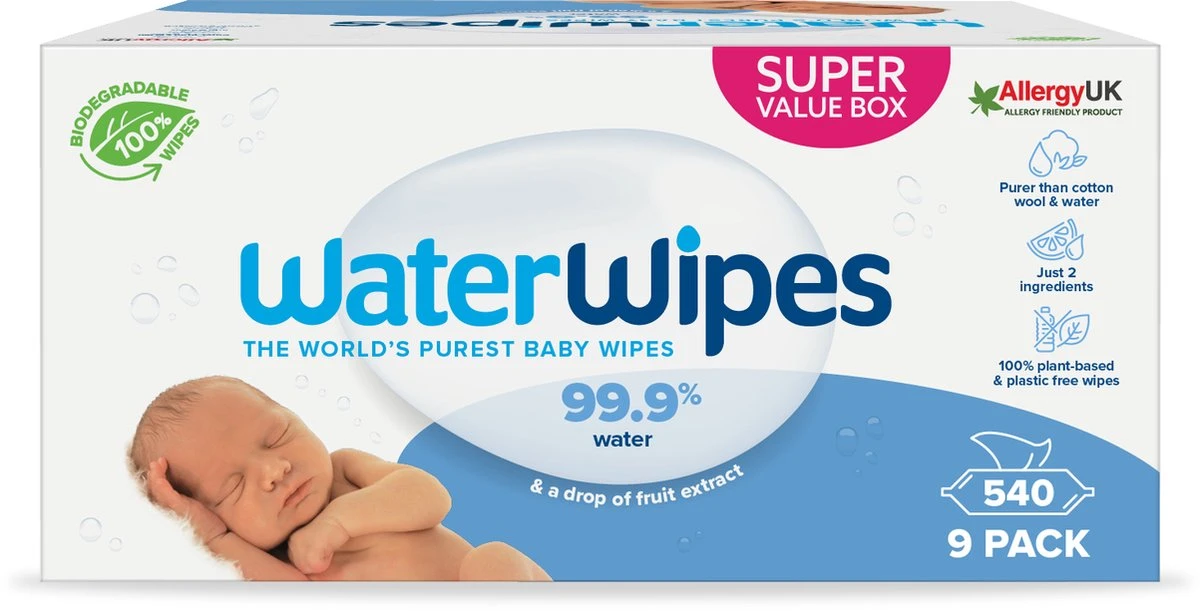 WaterWipes Billendoekjes Bio - 9 X 60 Stuks - 540 Doekjes 14 WaterWipes Billendoekjes Bio - 9 X 60 Stuks - 540 Doekjes - Afbeelding 12