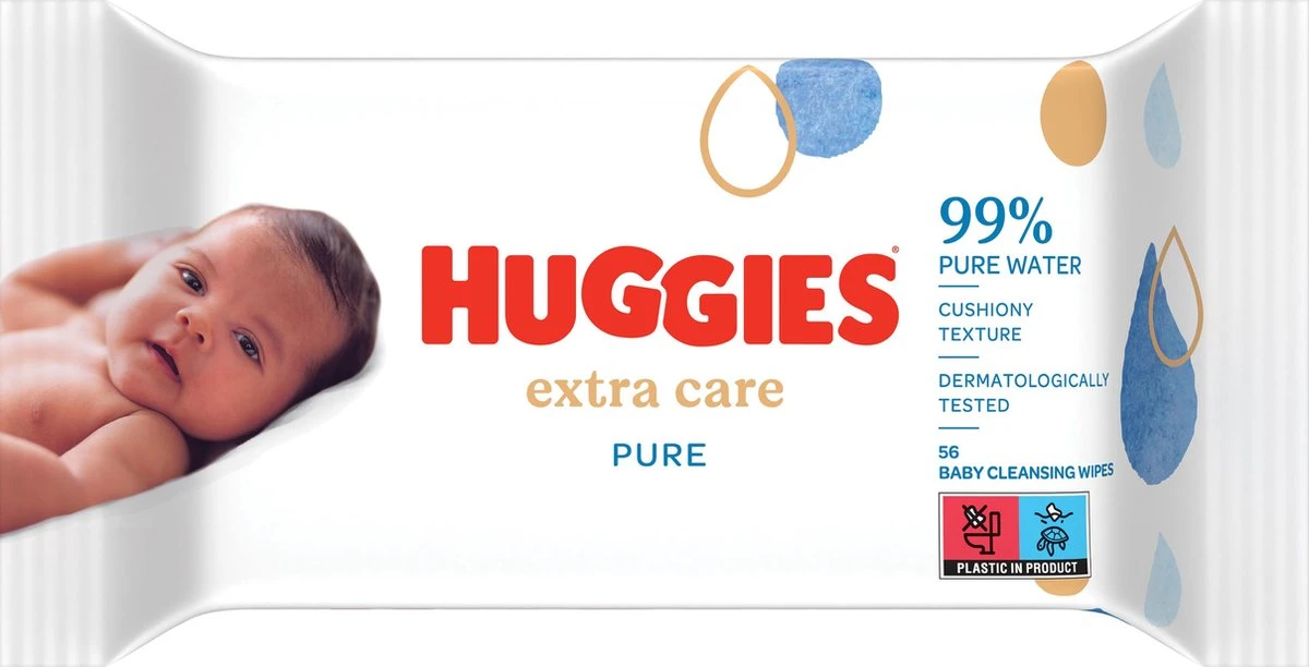 Huggies Billendoekjes - Pure Extra Care - 8 X 56 Stuks - 448 Doekjes - Voordeelverpakking 12 Huggies Billendoekjes - Pure Extra Care - 8 X 56 Stuks - 448 Doekjes - Voordeelverpakking - Afbeelding 10