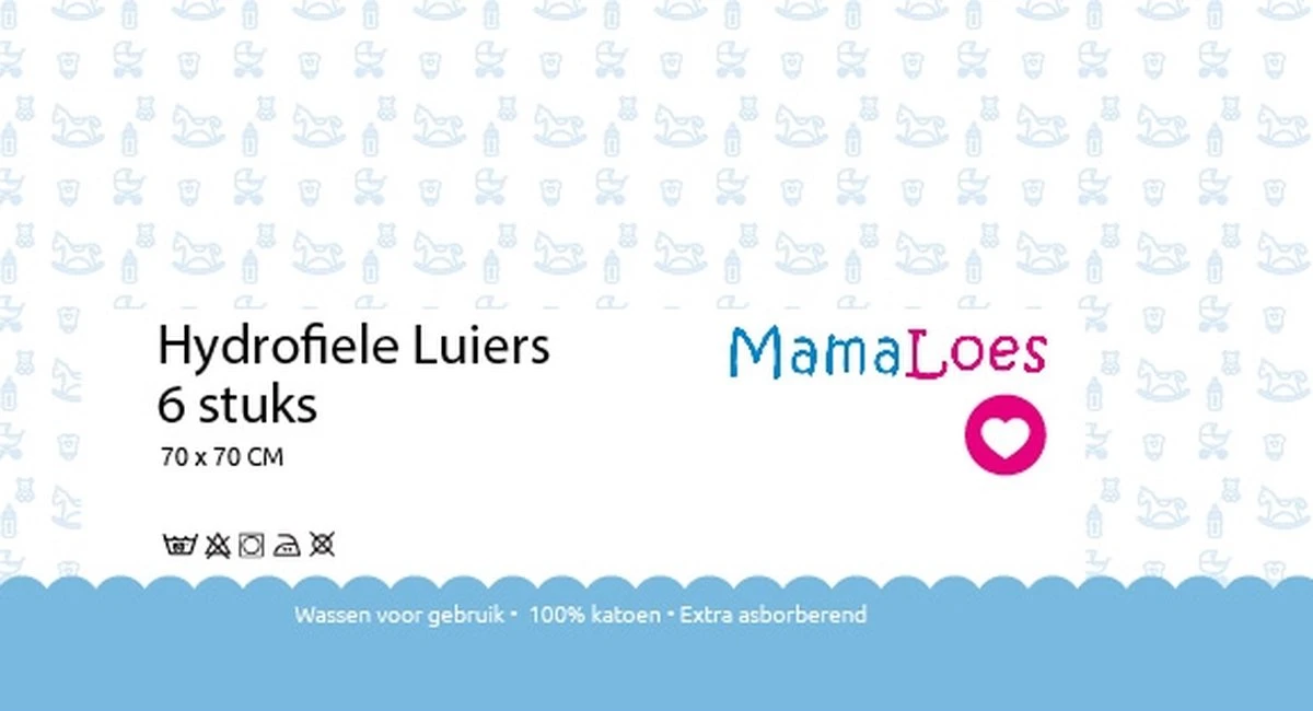 MamaLoes Wit 6 Stuks Hydrofiel Luiers ML105 4 MamaLoes Wit 6 Stuks Hydrofiel Luiers ML105 - Afbeelding 2