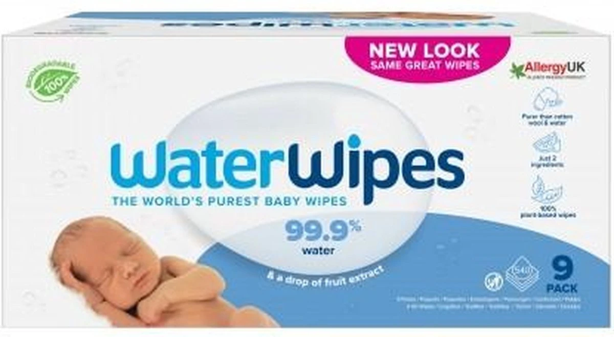 WaterWipes Billendoekjes Bio - 9 X 60 Stuks - 540 Doekjes 16 WaterWipes Billendoekjes Bio - 9 X 60 Stuks - 540 Doekjes - Afbeelding 14