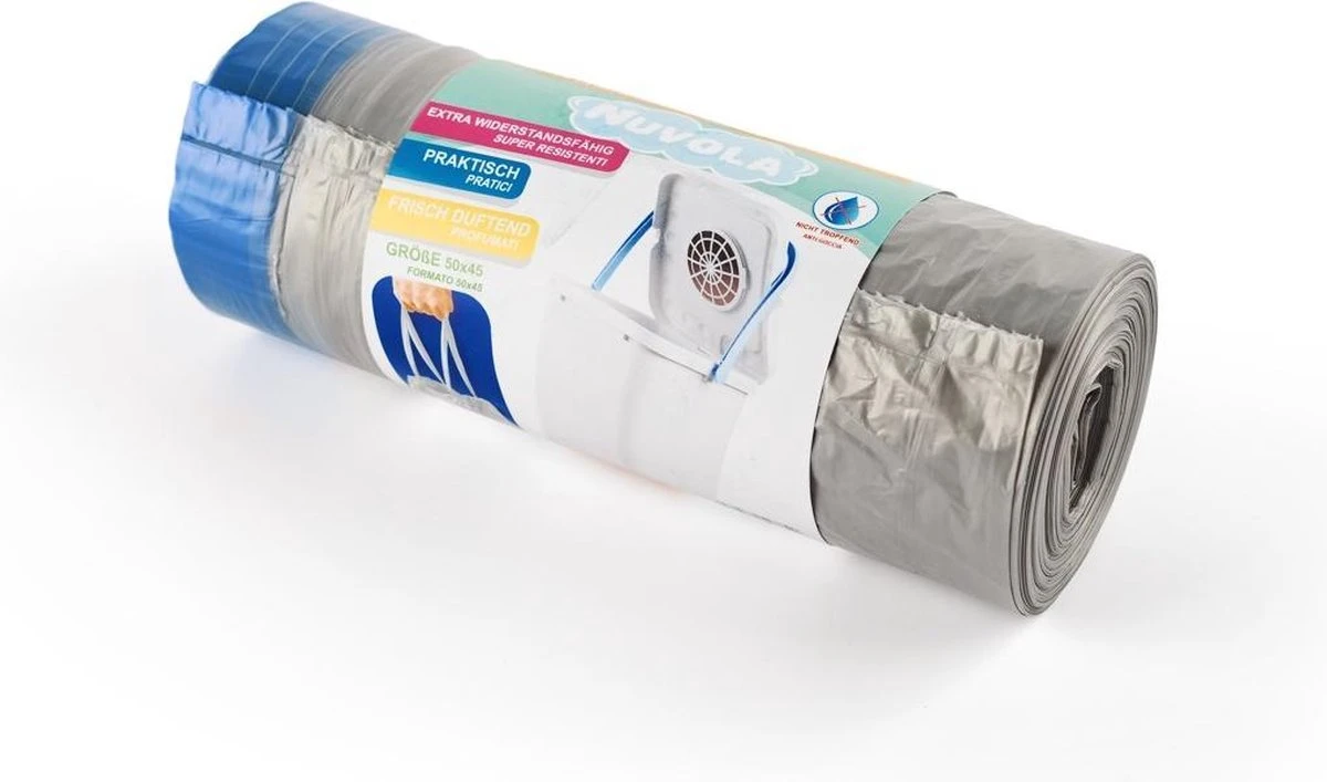 Nuvola Luier Afvalzak Blauw - Luierzakjes - 50 Stuks - 1 Rol 3 Nuvola Luier Afvalzak Blauw - Luierzakjes - 50 Stuks - 1 Rol