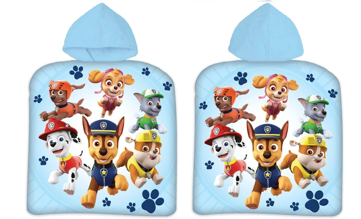 Paw Patrol Poncho 50x100cm 100% Katoen 3 Paw Patrol Poncho 50x100cm 100% Katoen