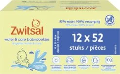 Zwitsal Water & Care Billendoekjes Met Zachte Zwitsal Geur - 624 Doekjes - Voordeelverpakking