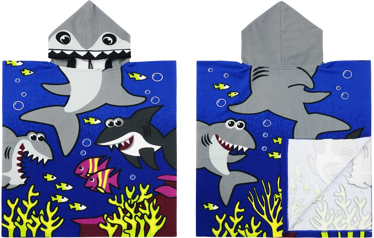 JAXY Badcape Baby - Badcape - Baby Badjas - Omslagdoek - Omslagdoek - Baby Handdoek Met Capuchon - Strandhanddoek - Badponcho - Poncho Handdoek - Microfiber - 60x90cm - Haai Donkerblauw 4 JAXY Badcape Baby - Badcape - Baby Badjas - Omslagdoek - Omslagdoek - Baby Handdoek Met Capuchon - Strandhanddoek - Badponcho - Poncho Handdoek - Microfiber - 60x90cm - Haai Donkerblauw - Afbeelding 2