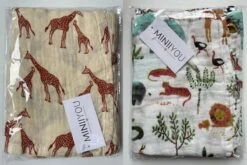 2 Stuks - Hydrofiele Doeken XL 120x120 Cm - Inbakerdoek Baby - Safari Giraf -Winkel Voor Babyverzorgingsproducten 1200x800 148