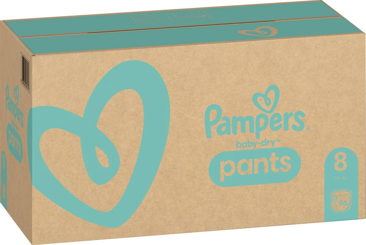 Pampers® Pampers Baby-Dry Luierbroekjes - Maat 8 (19kg+) - 96 Stuks - Multi-Pack 4 Pampers® Pampers Baby-Dry Luierbroekjes - Maat 8 (19kg+) - 96 Stuks - Multi-Pack - Afbeelding 2