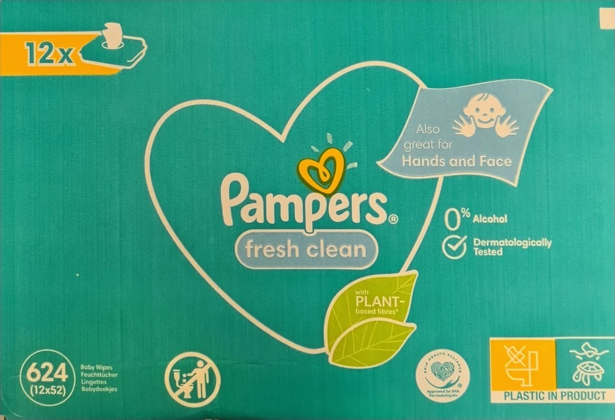 Pampers® Pampers Fresh Clean Billendoekjes - 624 Stuks 18 Pampers® Pampers Fresh Clean Billendoekjes - 624 Stuks - Afbeelding 16