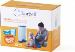 Korbell Luieremmer Navulling - 15L Zak - 3 Stuks -Winkel Voor Babyverzorgingsproducten 1200x835 1