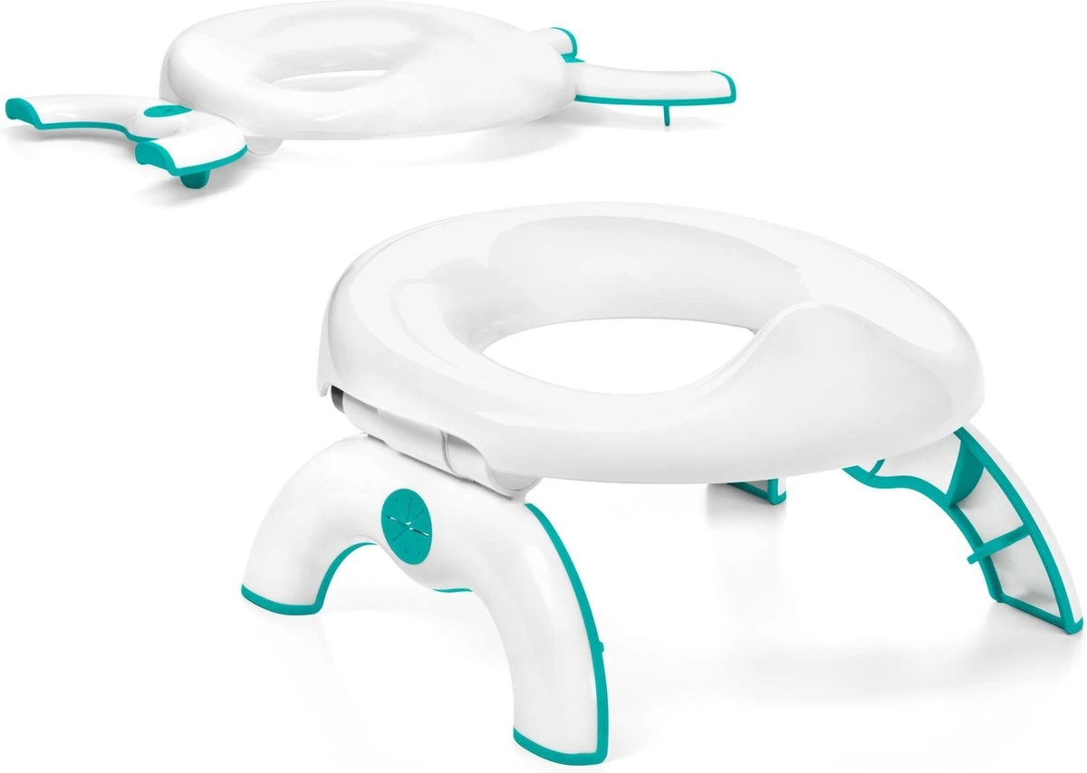 OXO Tot 2-in-1 Plaspotje En WC Verkleiner - Plaspotje Voor Onderweg - Potjes - Potje Peuter- Wit/Teal 5 OXO Tot 2-in-1 Plaspotje En WC Verkleiner - Plaspotje Voor Onderweg - Potjes - Potje Peuter- Wit/Teal - Afbeelding 3