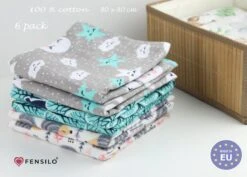 Flanellen Luiers - 80 X 80cm - 6 Pack - Flanellen Doeken Van Flanel Katoen - Mint - Fensilo -Winkel Voor Babyverzorgingsproducten 1200x861 3